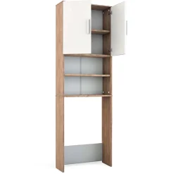 Vicco Armoire de toilette Sonoma/blanc 64x190cm avec 2 portes