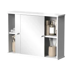 Vicco Armoire de toilette Blanc 55x40cm avec 2 portes coulissantes* Armoire De Toilette