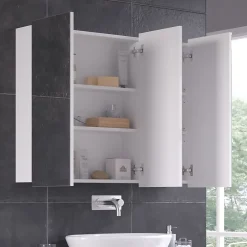 Vicco Armoire de toilette Blanc 100x79.8cm avec 3 portes* Armoire De Toilette