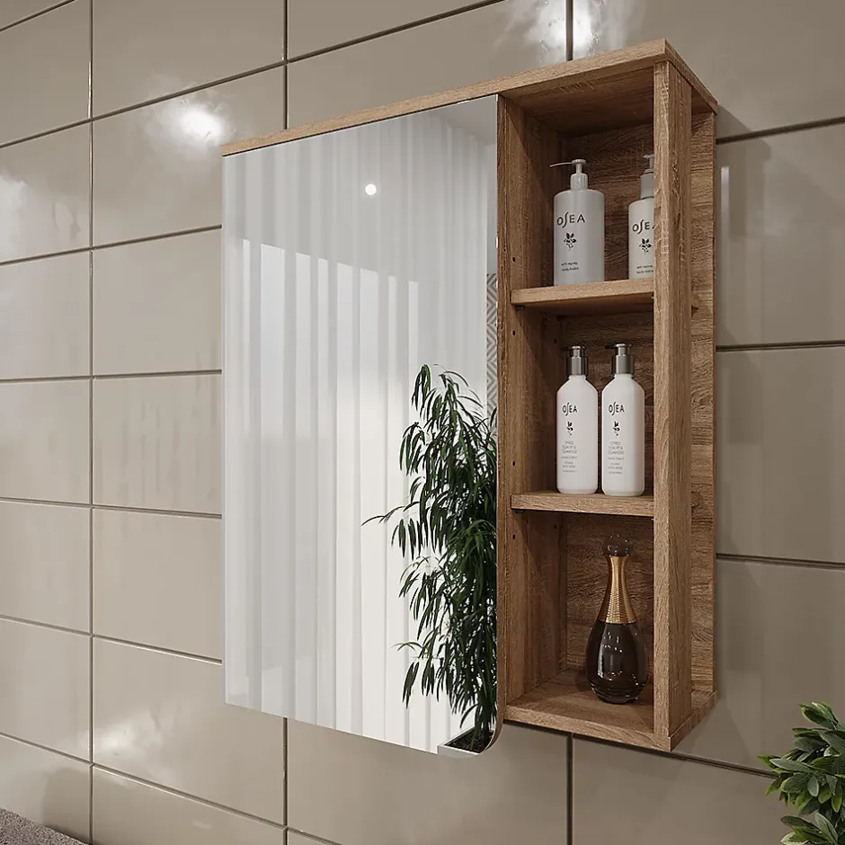 Vicco Armoire de toilette Sonoma/Anthracite 60x75cm* Armoire De Toilette