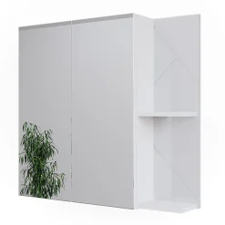Vicco Armoire de toilette Blanc Haute brillance 80x75cm* Armoire De Toilette