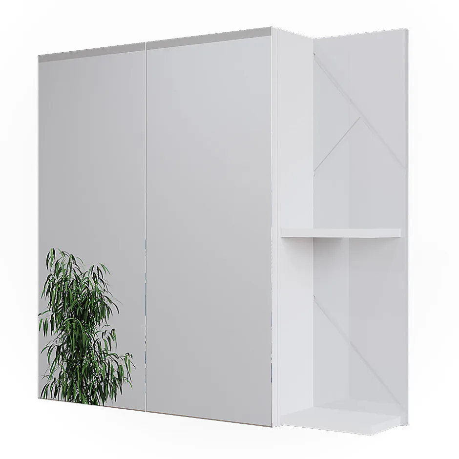 Vicco Armoire de toilette Blanc Haute brillance 80x75cm* Armoire De Toilette