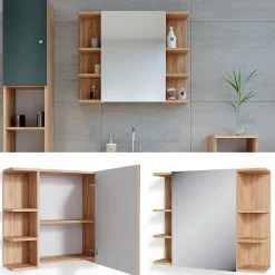 Vicco Armoire de toilette Chêne 79.6x64cm