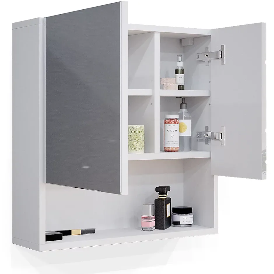 Vicco Armoire de toilette Blanc Haute brillance 16.9x55cm