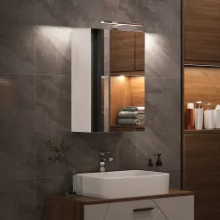 Vicco Armoire de toilette Blanc 40x60cm avec éclairage LED* Armoire De Toilette