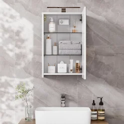 Vicco Armoire de toilette Blanc 40x60cm avec éclairage LED* Armoire De Toilette