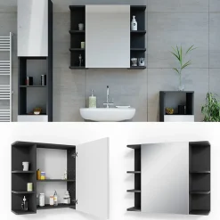 Vicco Armoire de toilette Anthracite 79.6x64cm