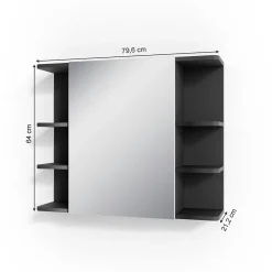 Vicco Armoire de toilette Anthracite 79.6x64cm