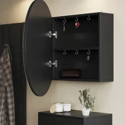 Vicco Armoire de toilette Anthracite 70x70cm avec 2 compartiments