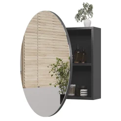 Vicco Armoire de toilette Anthracite 70x70cm avec 2 compartiments