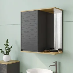 Vicco armoire de toilette Anthracite 60x63cm* Armoire De Toilette