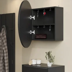 Vicco Armoire de toilette Anthracite 60x60cm avec 2 compartiments* Armoire De Toilette