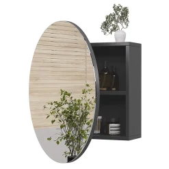 Vicco Armoire de toilette Anthracite 60x60cm avec 2 compartiments* Armoire De Toilette