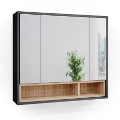 Vicco Armoire de toilette Anthracite 80x72cm