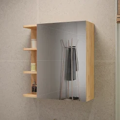 Vicco Armoire de toilette Chêne de force doré 62x64cm