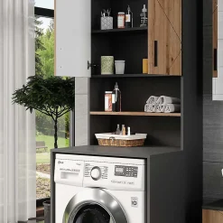 Vicco Armoire machine à laver Anthracite 68x88.5cm 2 pièces* Meuble Wc