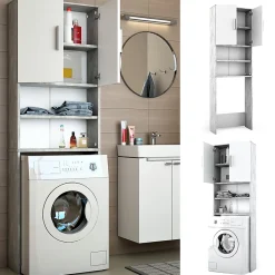 Vicco Armoire machine à laver Béton 64x190cm
