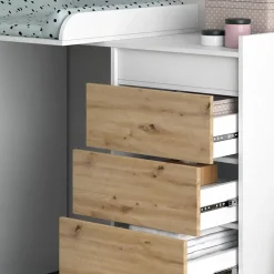 Vicco Armoire machine à laver Blanc 116x98cm avec 4 tiroirs