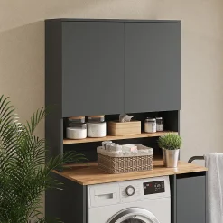 Vicco Armoire machine à laver Anthracite/chêne doré 93.6x100.4cm