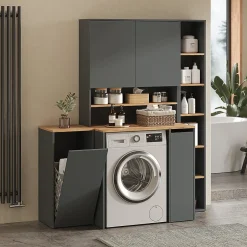 Vicco Armoire machine à laver Anthracite/chêne doré 93.6x100.4cm