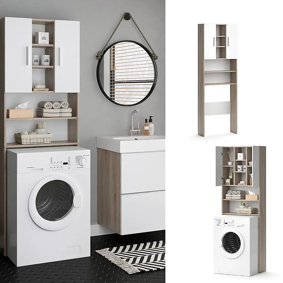 Vicco Armoire machine à laver Sonoma 64x190cm