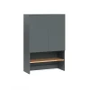 Vicco Armoire machine à laver Anthracite/chêne doré 68x100.4cm
