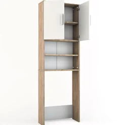 Vicco Armoire machine à laver Blanc/Sonoma 64x190cm