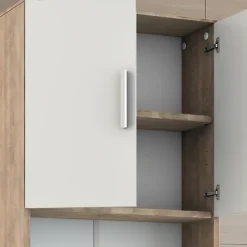 Vicco Armoire machine à laver Blanc/Sonoma 64x190cm
