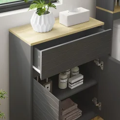 Vicco Armoire Midisch Anthracite 60x80cm avec tiroir* Armoire De Salle De Bains
