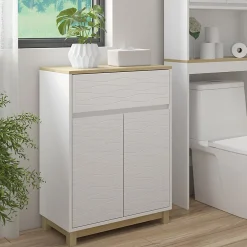Vicco Armoire Midisch Blanc 60x80cm avec tiroir* Armoire De Salle De Bains