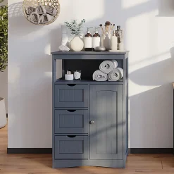 Vicco Armoire Midischrank Gris 56x86.5cm* Armoire De Salle De Bains