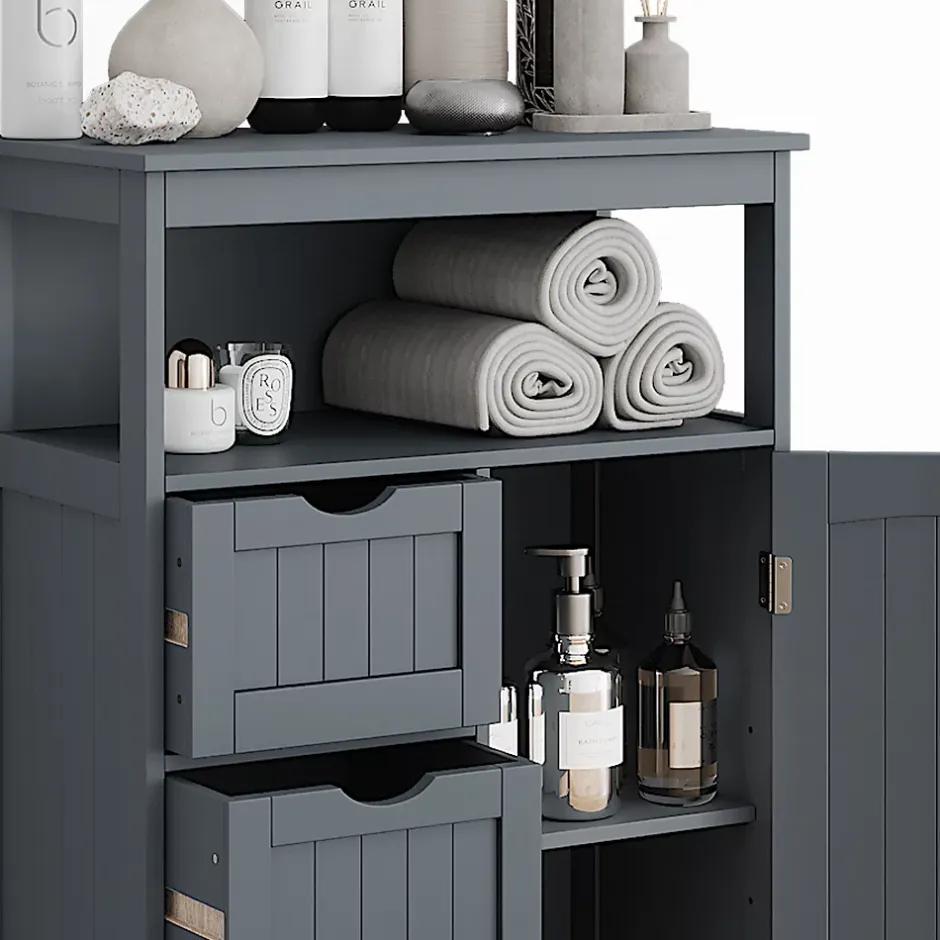 Vicco Armoire Midischrank Gris 56x86.5cm* Armoire De Salle De Bains