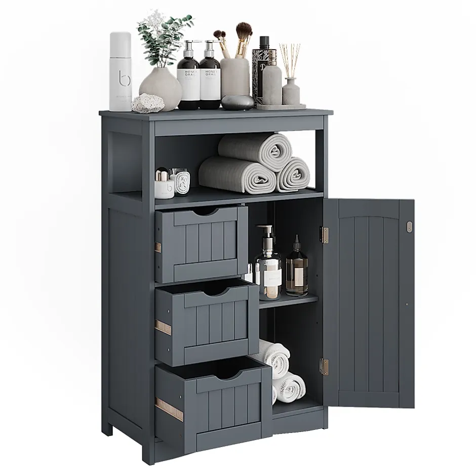 Vicco Armoire Midischrank Gris 56x86.5cm* Armoire De Salle De Bains
