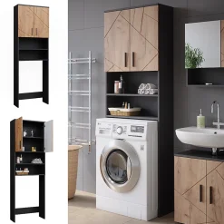 Vicco Armoire pour machine à laver Chêne doré/anthracite 64x190.5cm