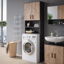 Vicco Armoire pour machine à laver Chêne doré/anthracite 64x190.5cm