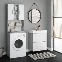 Vicco Armoire pour machine à laver Béton 64x190cm* Meuble Wc