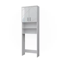 Vicco Armoire pour machine à laver Blanc Haute brillance 64x190.5cm* Meuble Wc