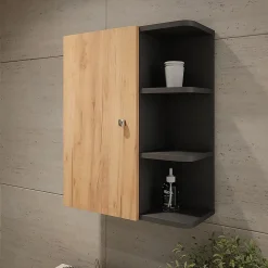 Vicco Armoire suspendue Anthracite 47.2x59.2cm* Armoire De Salle De Bains