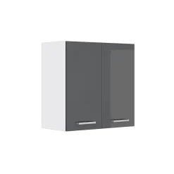 Vicco Armoire suspendue universelle Anthracite Haute brillance 60x60cm avec portes* Armoire De Salle De Bains