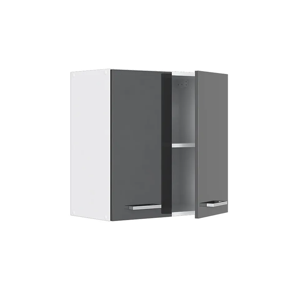 Vicco Armoire suspendue universelle Anthracite Haute brillance 60x60cm avec portes* Armoire De Salle De Bains