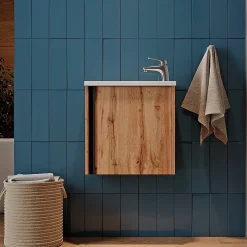 Vicco Ensemble de meubles de salle de bain Chêne de force doré 2 parties