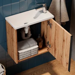 Vicco Ensemble de meubles de salle de bain Chêne de force doré 2 parties