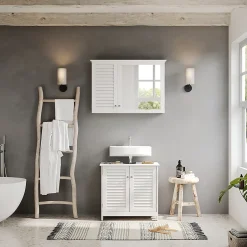 Vicco Ensemble de meubles de salle de bain Blanc 2 parties* Ensemble Meuble De Salle De Bains