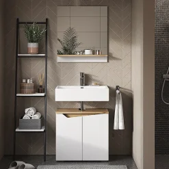Vicco Ensemble de meubles de salle de bain Blanc 2 parties* Ensemble Meuble De Salle De Bains