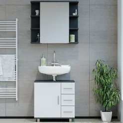 Vicco Ensemble de meubles de salle de bain Anthracite 2 parties* Ensemble Meuble De Salle De Bains