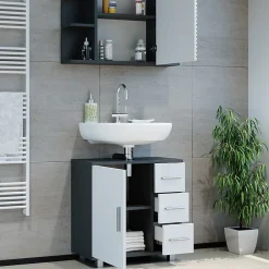 Vicco Ensemble de meubles de salle de bain Anthracite 2 parties* Ensemble Meuble De Salle De Bains