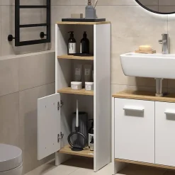 Vicco Ensemble de meubles de salle de bains Chêne blanc/force de lor 3 pièces* Ensemble Meuble De Salle De Bains