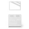Vicco Ensemble de meubles de salle de bain Blanc Haute brillance 2 parties