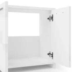 Vicco Ensemble de meubles de salle de bain Blanc Haute brillance 2 parties