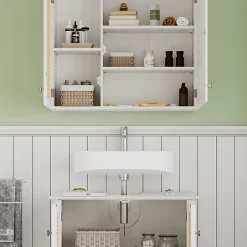 Vicco Ensemble de meubles de salle de bain Blanc 2 pièces* Ensemble Meuble De Salle De Bains